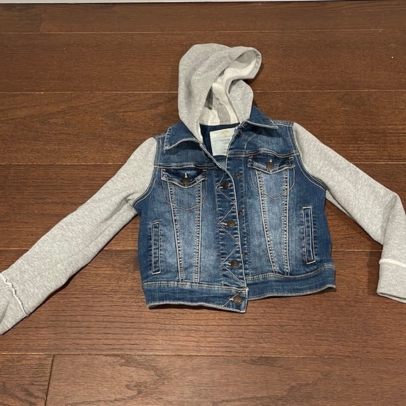 Tucker + Tate Girls Jean And Sweatshirt Jacket Size Small 7/8 - Picture 1 of 5